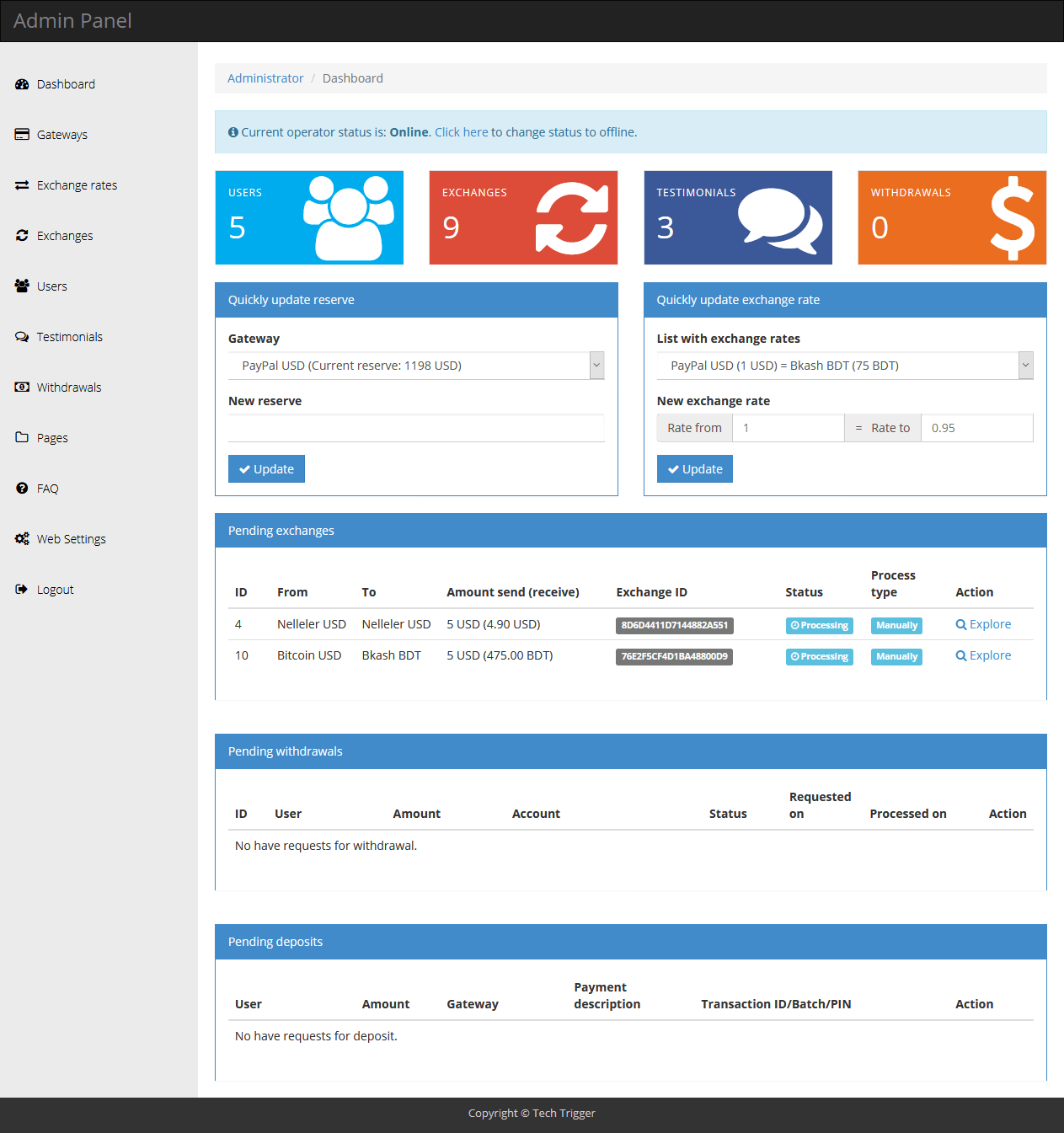 Dollar Buy SELL PHP Script, Exchange - Image 3